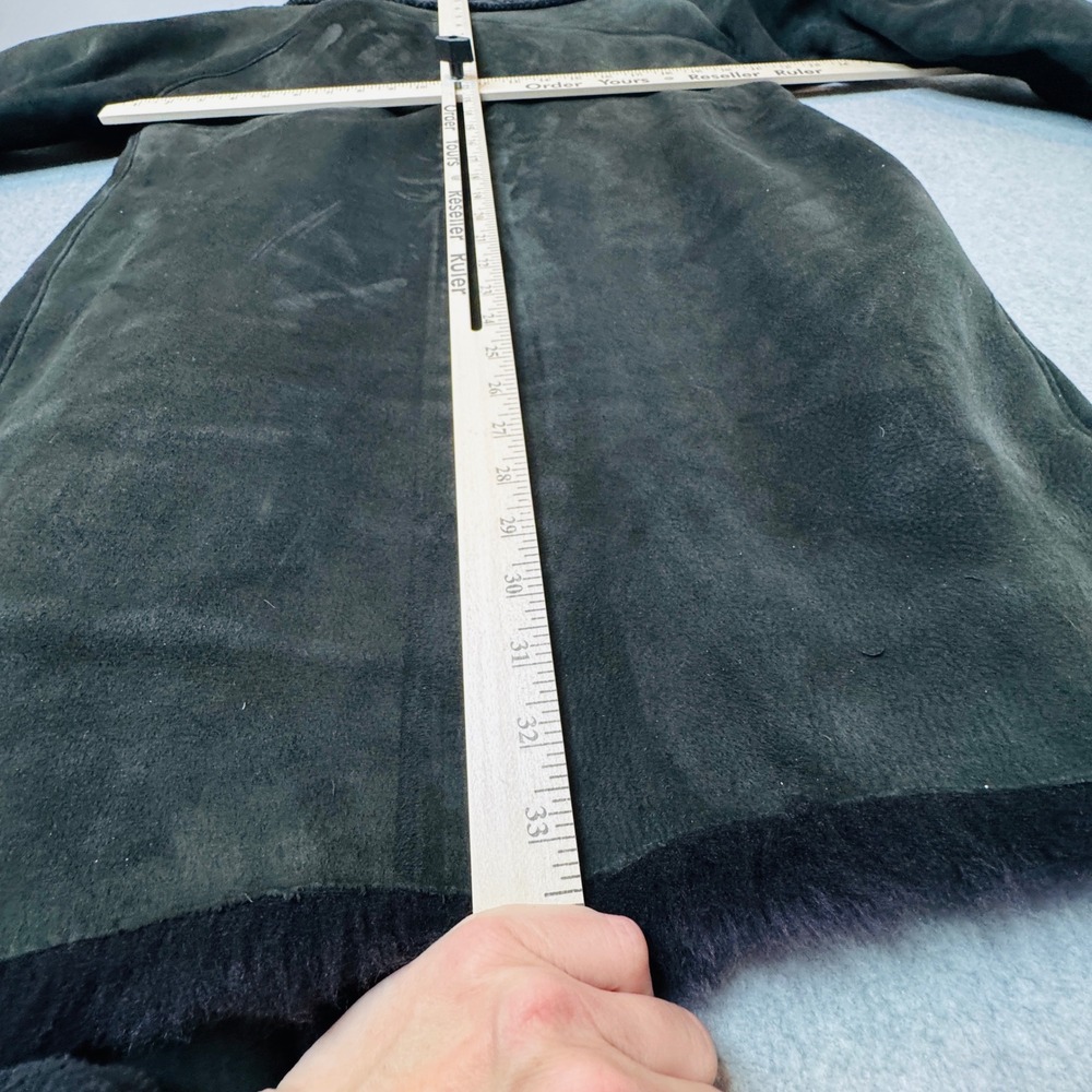 Nigel Preston & Knight Lambskin Shearling Knit Scarf Collar Designer Coat‎ Small - Picture 4 of 14